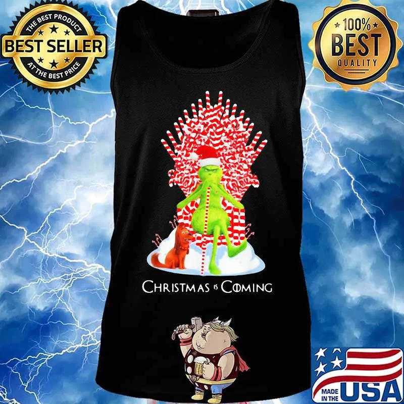 Grinch and his dog christmas is coming s Tank top