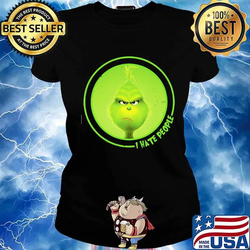 Grinch i hate people s Ladies tee