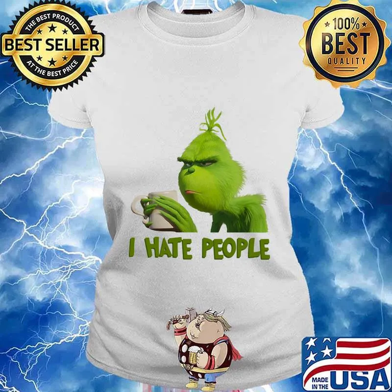 Grinch i hate people s Ladies tee