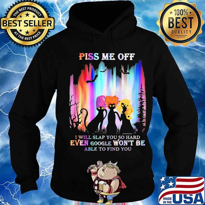 Halloween black cat hocus pocus piss me off i will slap you so hard even google won't be able to find you s Hoodie