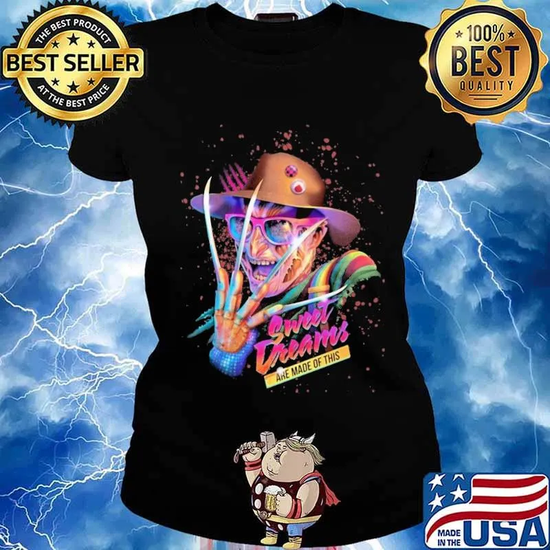 Halloween freddy krueger sweet dreams are made of this s Ladies tee