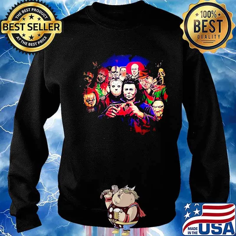 Halloween horror characters colorado flag s Sweater