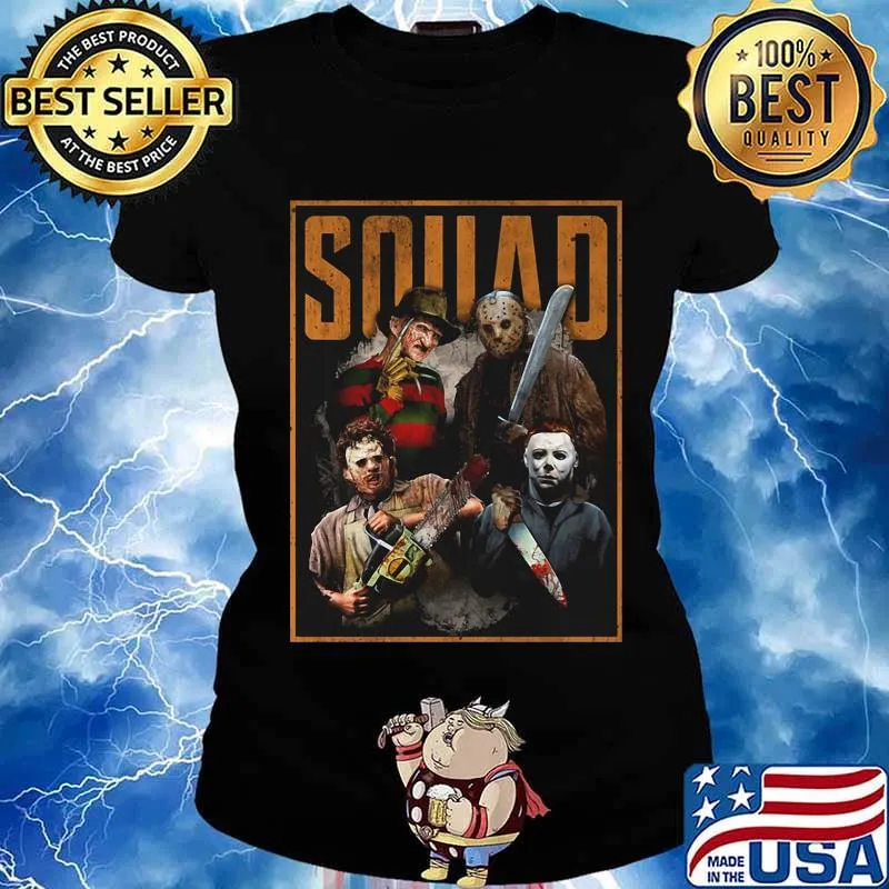Halloween horror characters squad s Ladies tee