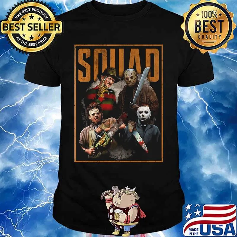 Halloween horror characters squad shirt