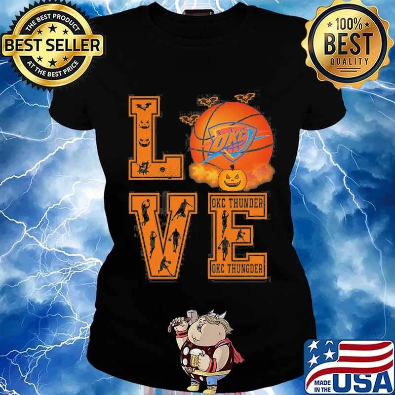 Halloween love okc thunder basketball s Ladies tee