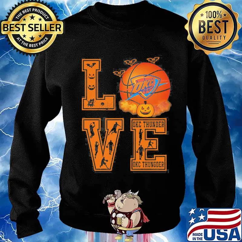 Halloween love okc thunder basketball s Sweater