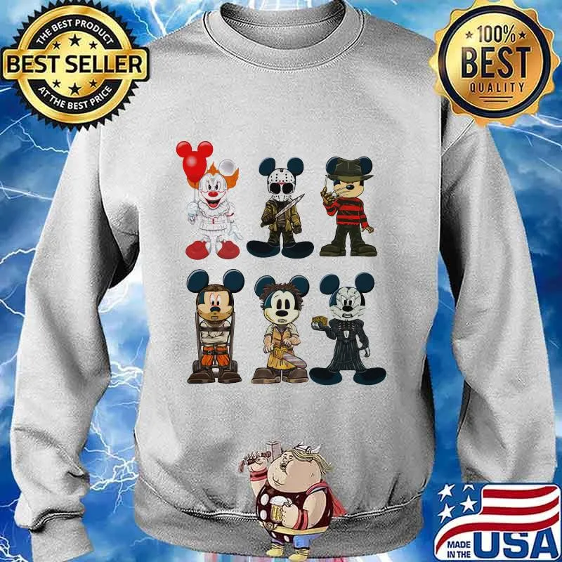 Halloween mickey mouse horror characters s Sweater