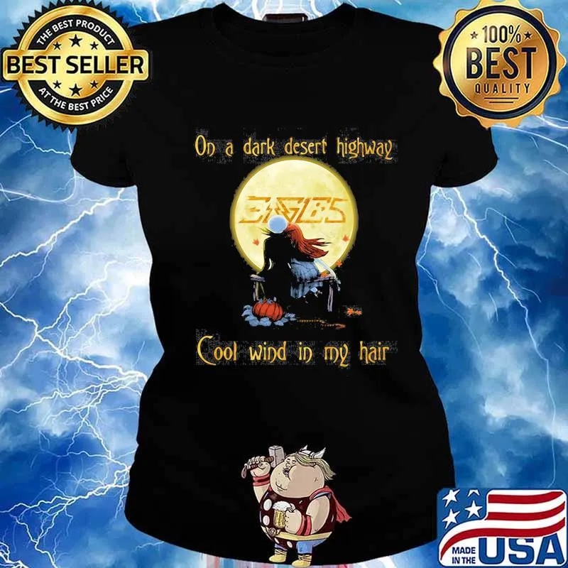 Halloween nightmare eagles on a dark desert highway cool wind in my hair s Ladies tee
