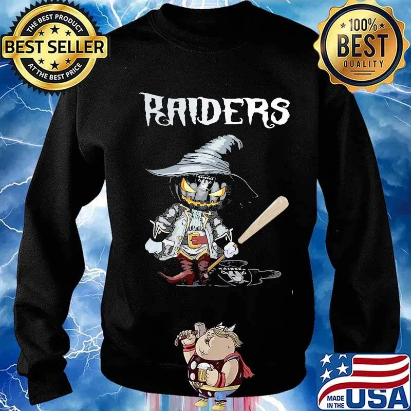Halloween witch pumpkin oklahoma raiders baseball s Sweater