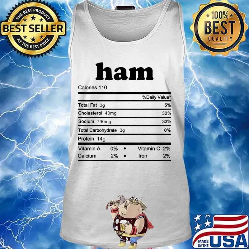 Ham Nutrition Facts 2020 Thanksgiving Nutrition T-Shirt Tank top