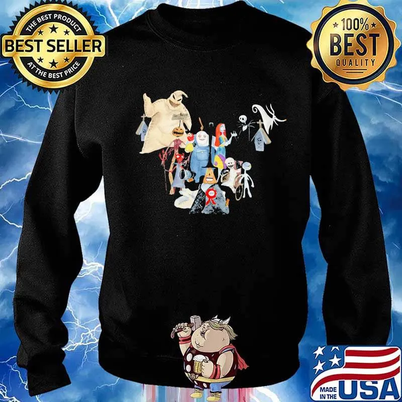 Happy halloween nightmare characters cartoon s Sweater