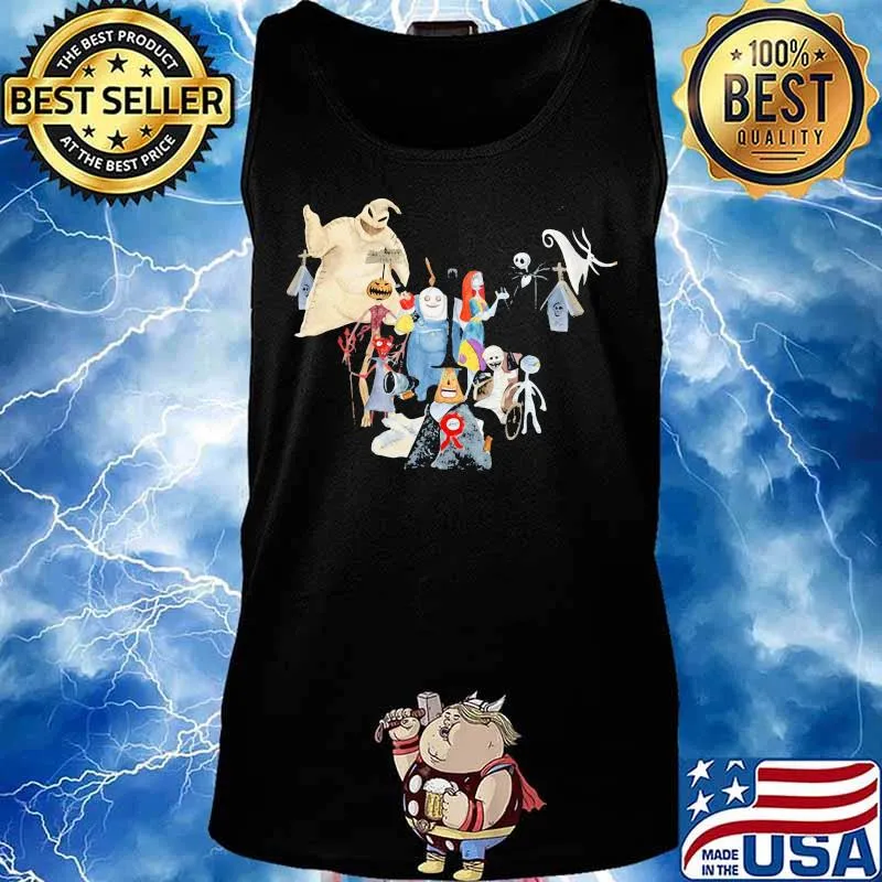 Happy halloween nightmare characters cartoon s Tank top