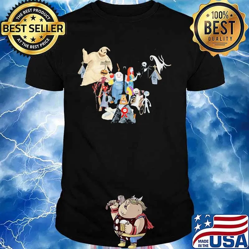 Happy halloween nightmare characters cartoon shirt