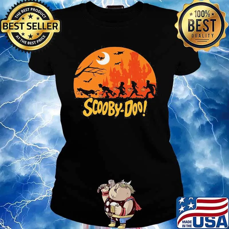 Happy halloween scooby-doo moon s Ladies tee