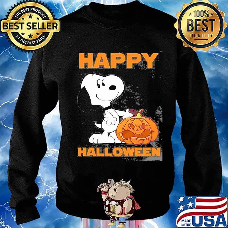 Happy halloween snoopy hug pumpkin s Sweater