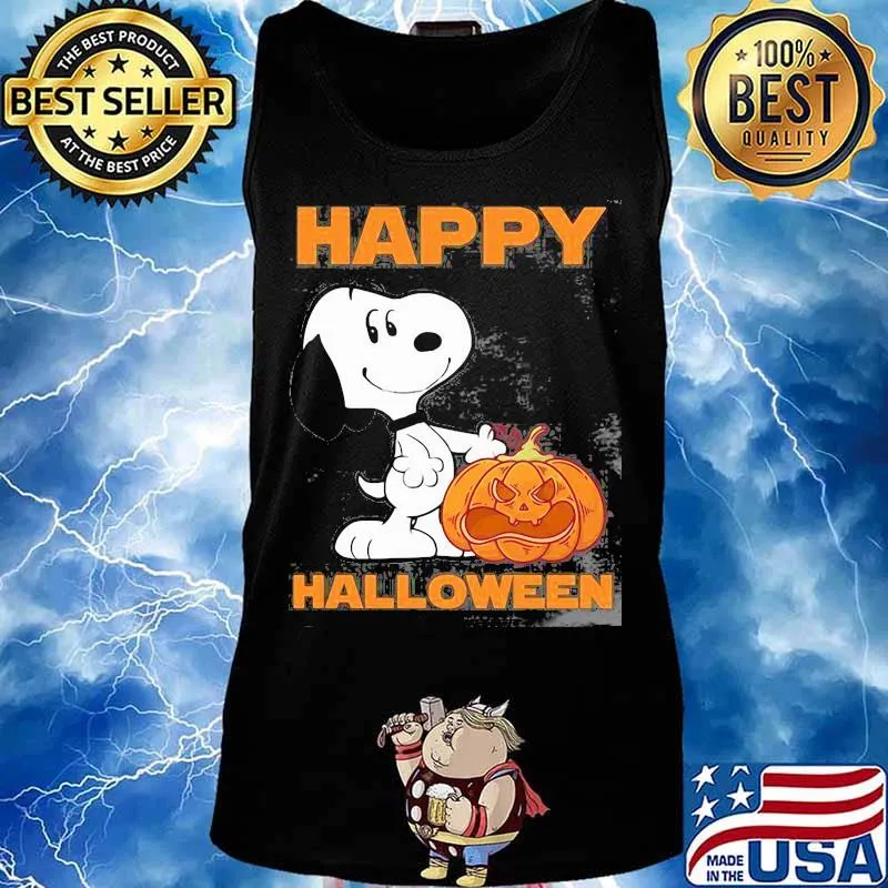 Happy halloween snoopy hug pumpkin s Tank top