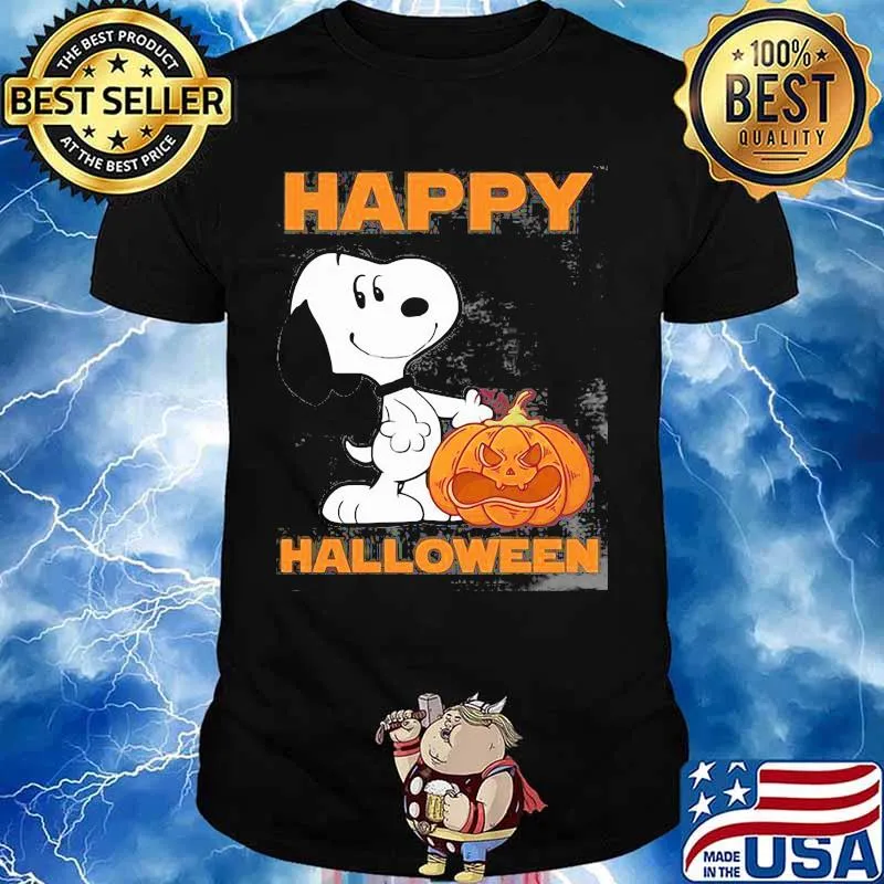 Happy halloween snoopy hug pumpkin shirt