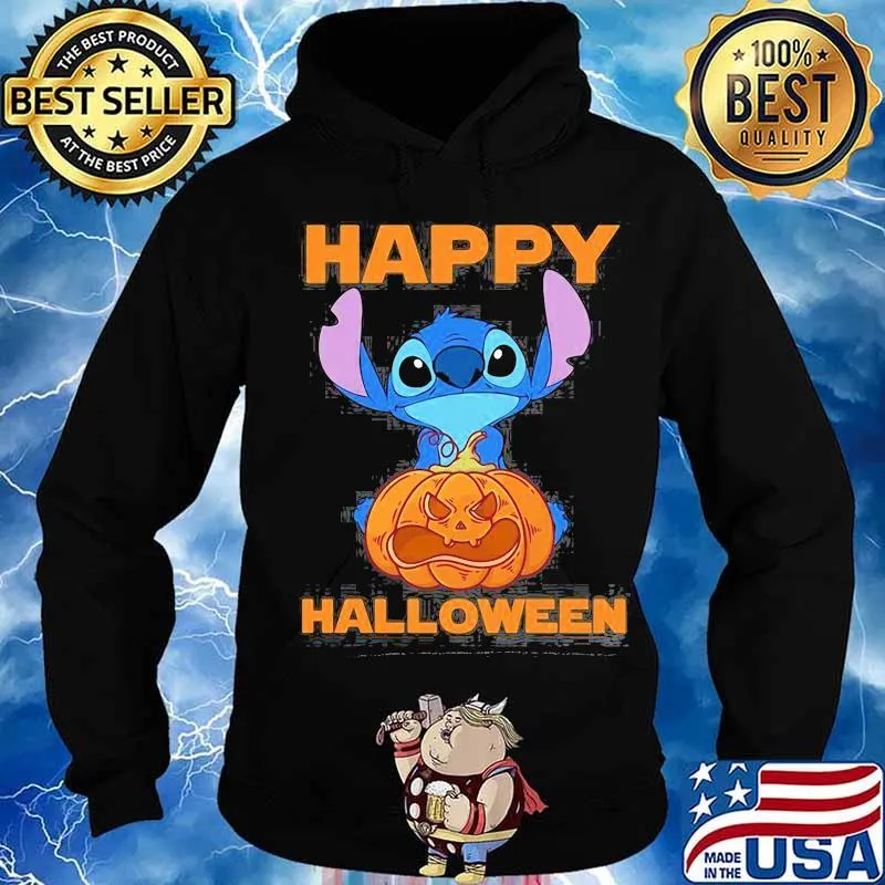 Happy halloween stitch hug pumpkin s Hoodie