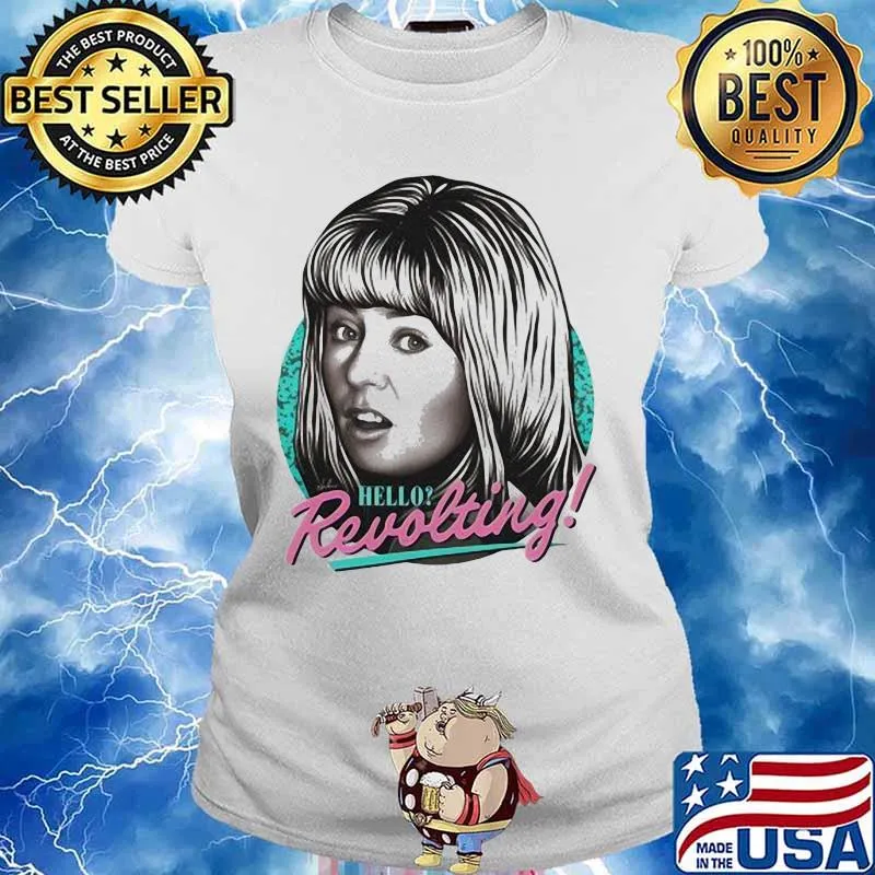 Hello Revolting logo s Ladies tee