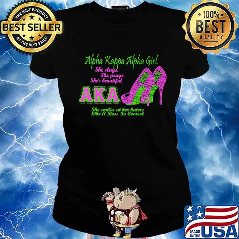 High heels alpha kappa alpha girl she slays she prays she's beautiful aka s Ladies tee