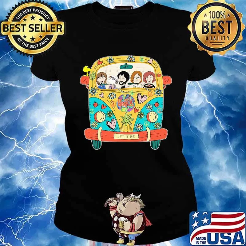 Hippie van art bus people s Ladies tee