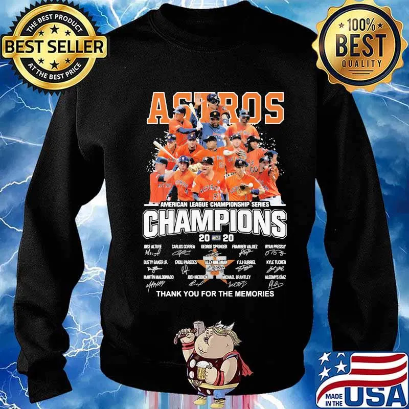 Houston astros american league championship series champions thank you for the memories signatures s Sweater