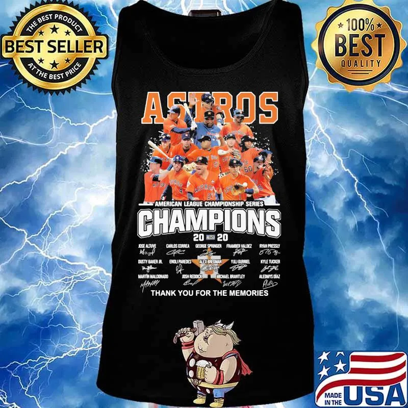 Houston astros american league championship series champions thank you for the memories signatures s Tank top
