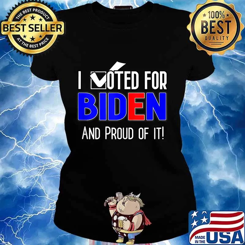 I voted for biden 2020 patriotic anti trump patriot democrat s Ladies tee