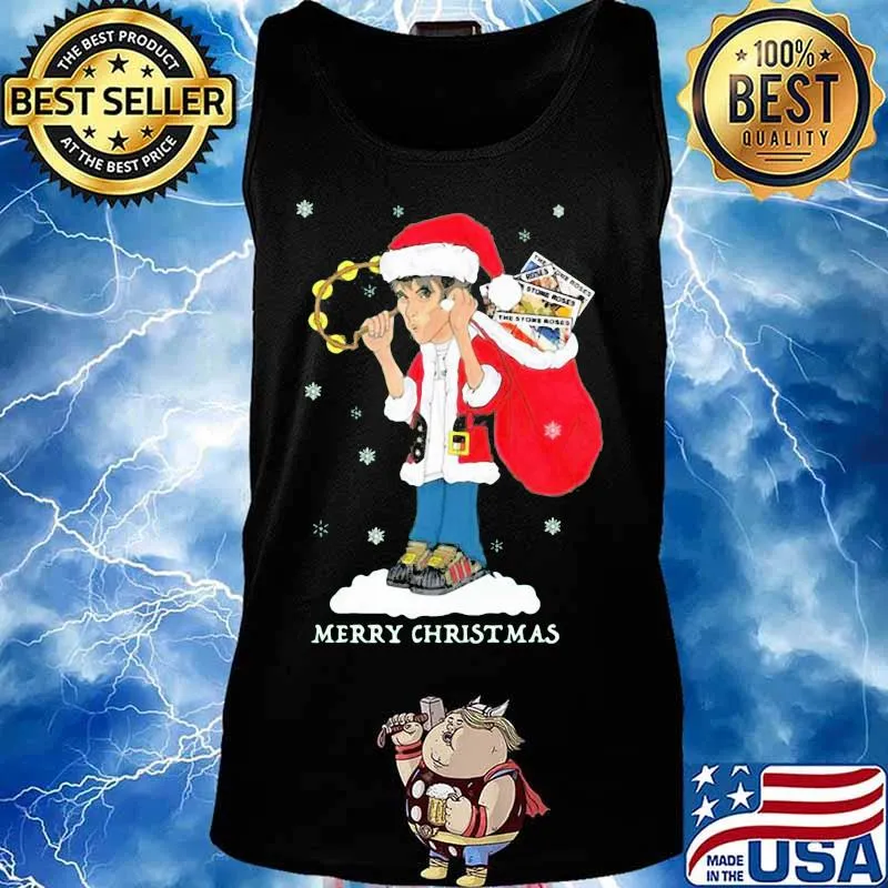 Ian brown king monkey merry christmas s Tank top