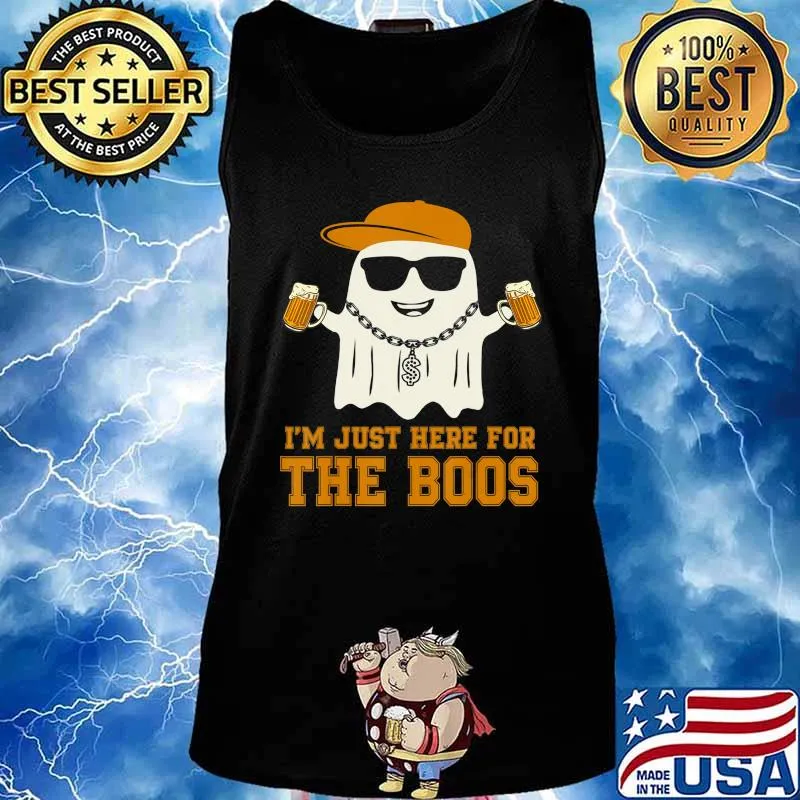 Im Just Here For The Beer Boos Halloween Funny Cool T-Shirt Tank top