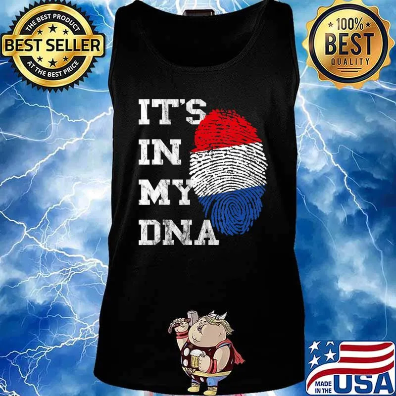 It's In My DNA Dutch Roots Netherland Fingerprint Oranje T-Shirt Tank top