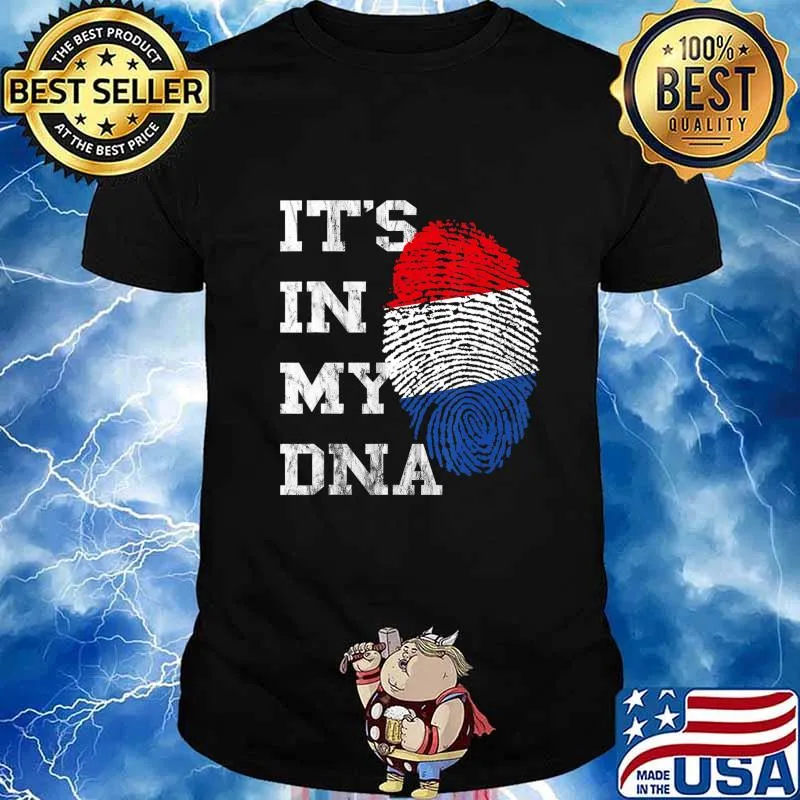 It's In My DNA Dutch Roots Netherland Fingerprint Oranje T-Shirt