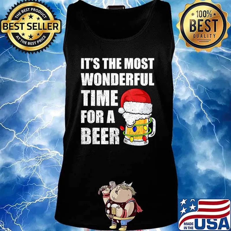 It's the most wonderful time for a Beer Christmas Beer Shirt Tank top