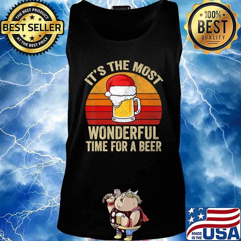 It's the most wonderful time for a Beer Christmas vintage Shirt Tank top