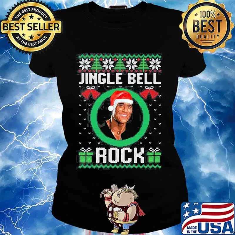 Jingle bell rock wear hat santa christmas s Ladies tee