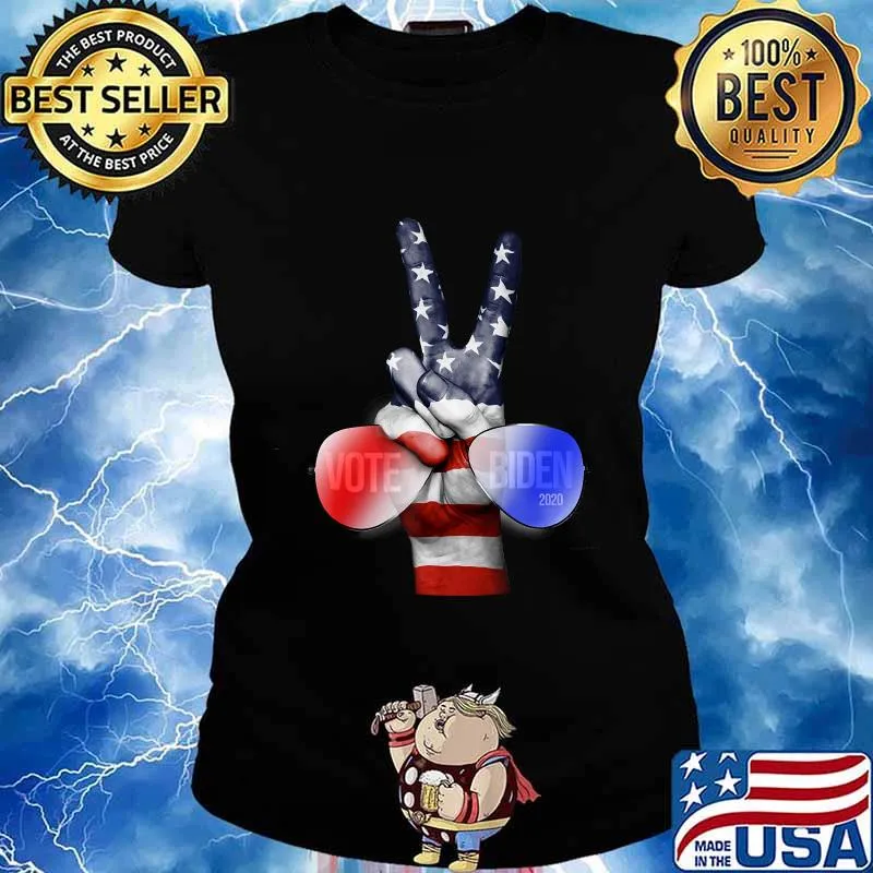 Joe Biden For President American flag T-Shirt Ladies tee