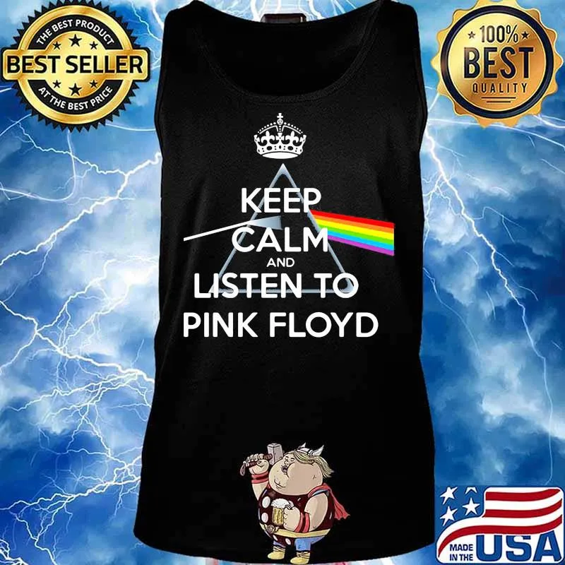 Keep calm and listen to pink floyd rainbow s Tank top