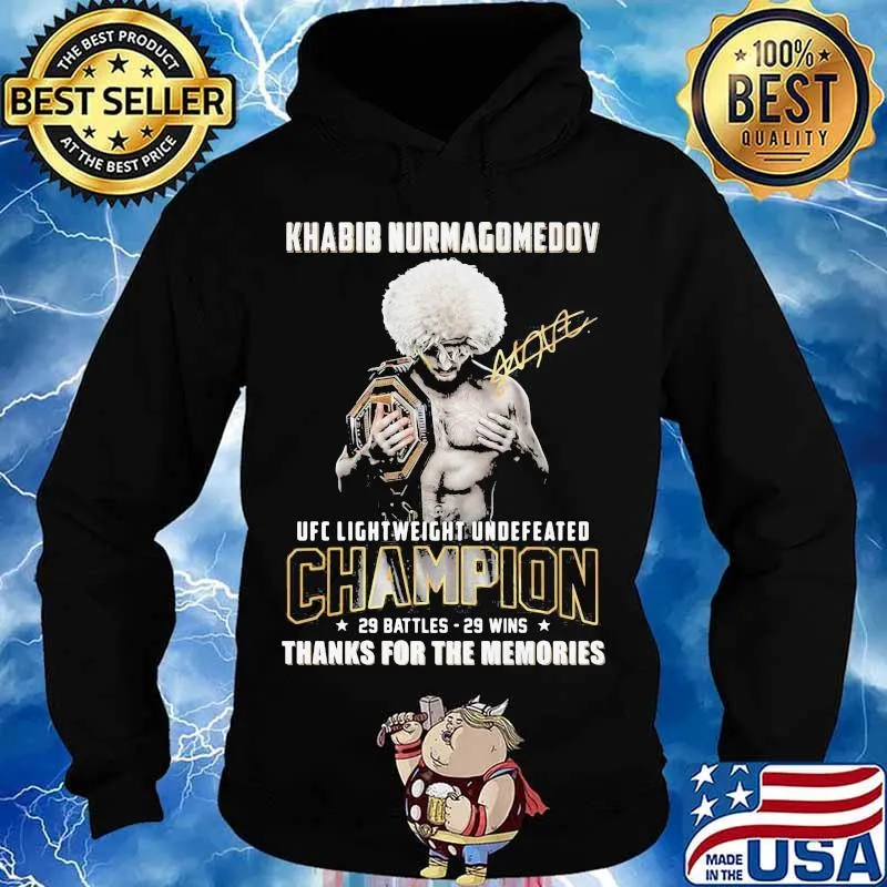 Khabib nurmagomedov champions signature s Hoodie