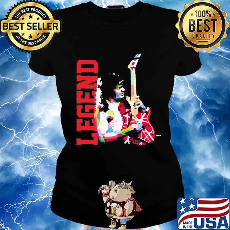 Legend eddie van halen playing guitar s Ladies tee