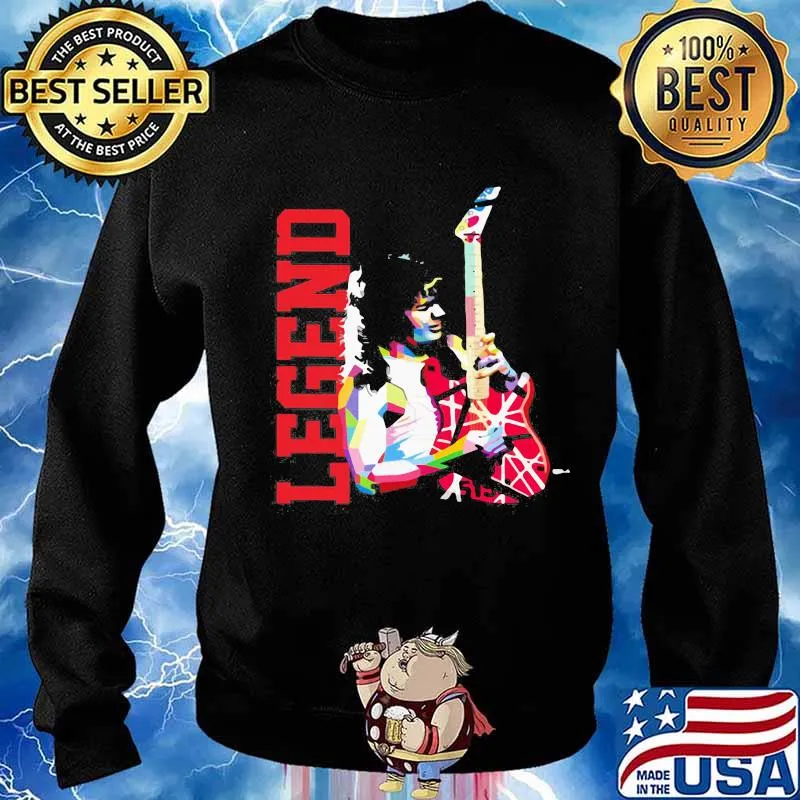 Legend eddie van halen playing guitar s Sweater