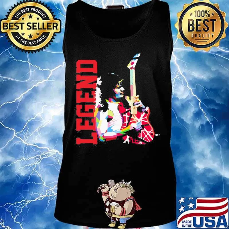 Legend eddie van halen playing guitar s Tank top