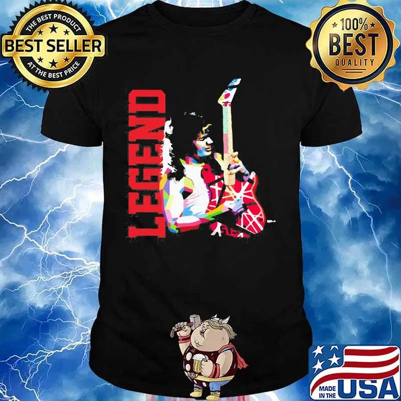 Legend eddie van halen playing guitar shirt
