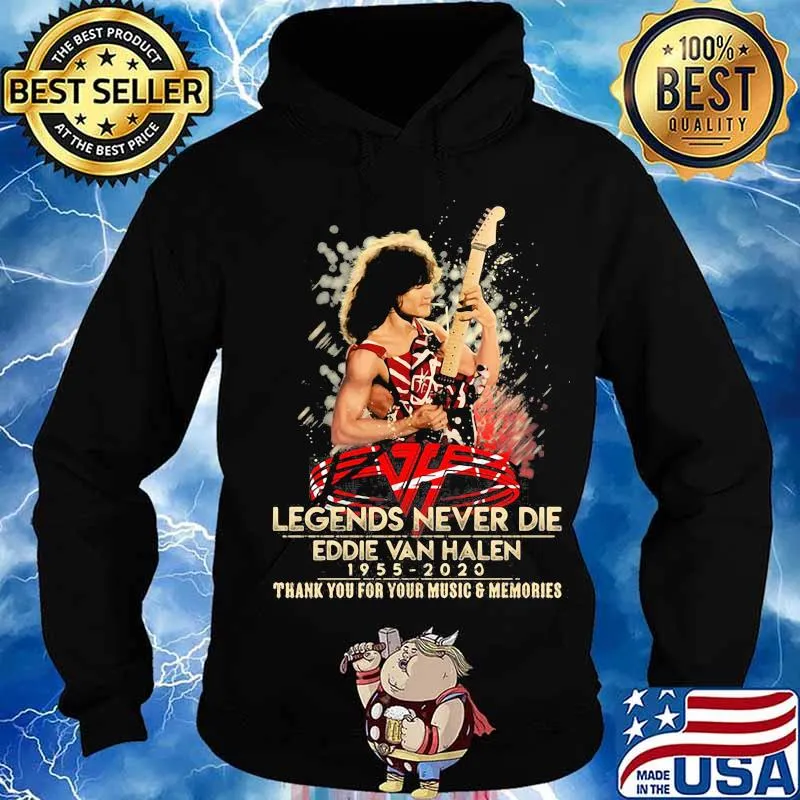 Legends never die eddie van halen 1955 2020 thank for the memories signatures s Hoodie