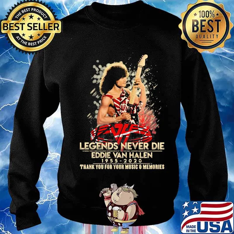 Legends never die eddie van halen 1955 2020 thank for the memories signatures s Sweater