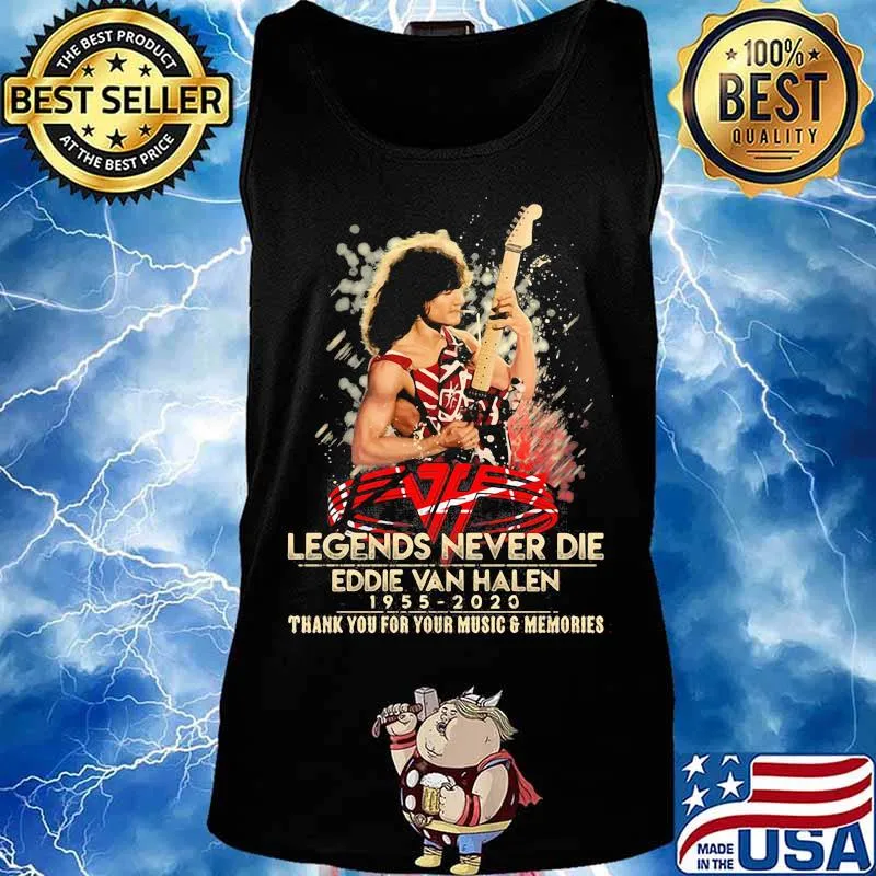 Legends never die eddie van halen 1955 2020 thank for the memories signatures s Tank top