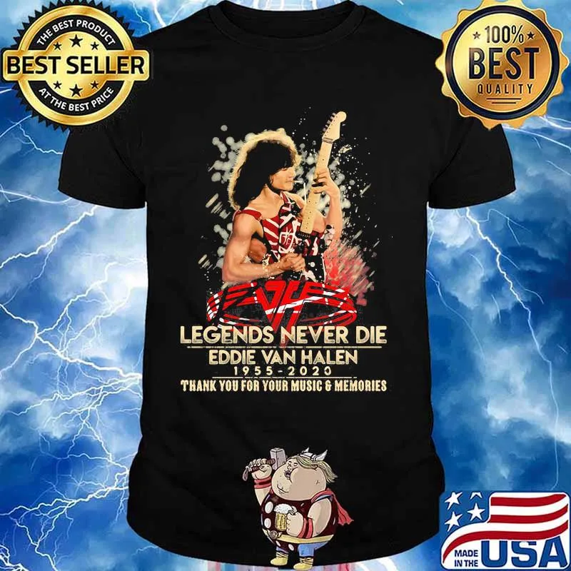 Legends never die eddie van halen 1955 2020 thank for the memories signatures shirt