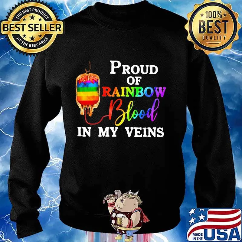 Lgbt proud of rainbow blood in my veins 2020 s Sweater