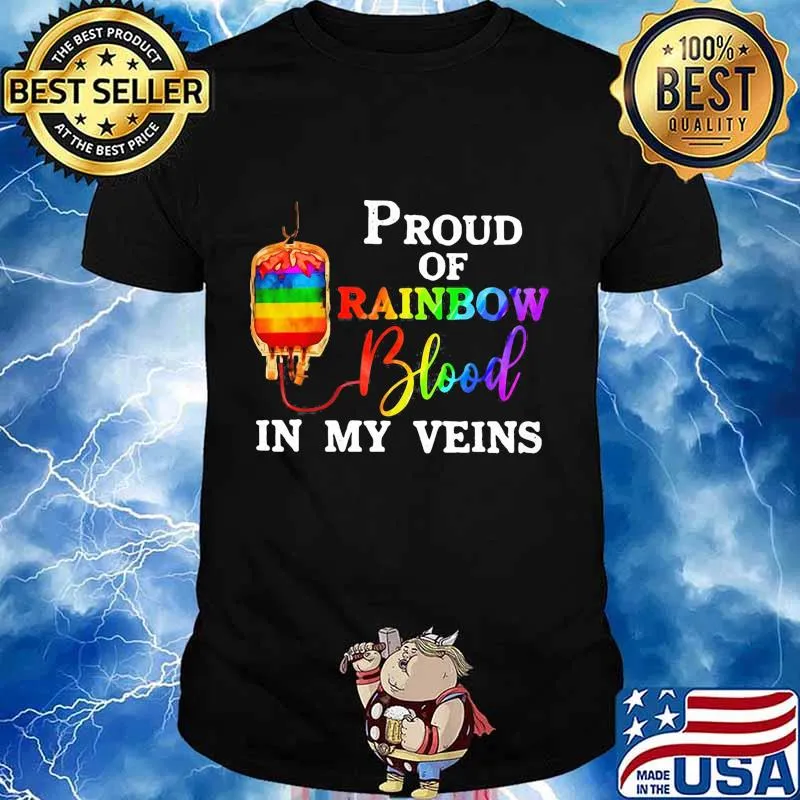 Lgbt proud of rainbow blood in my veins 2020 shirt