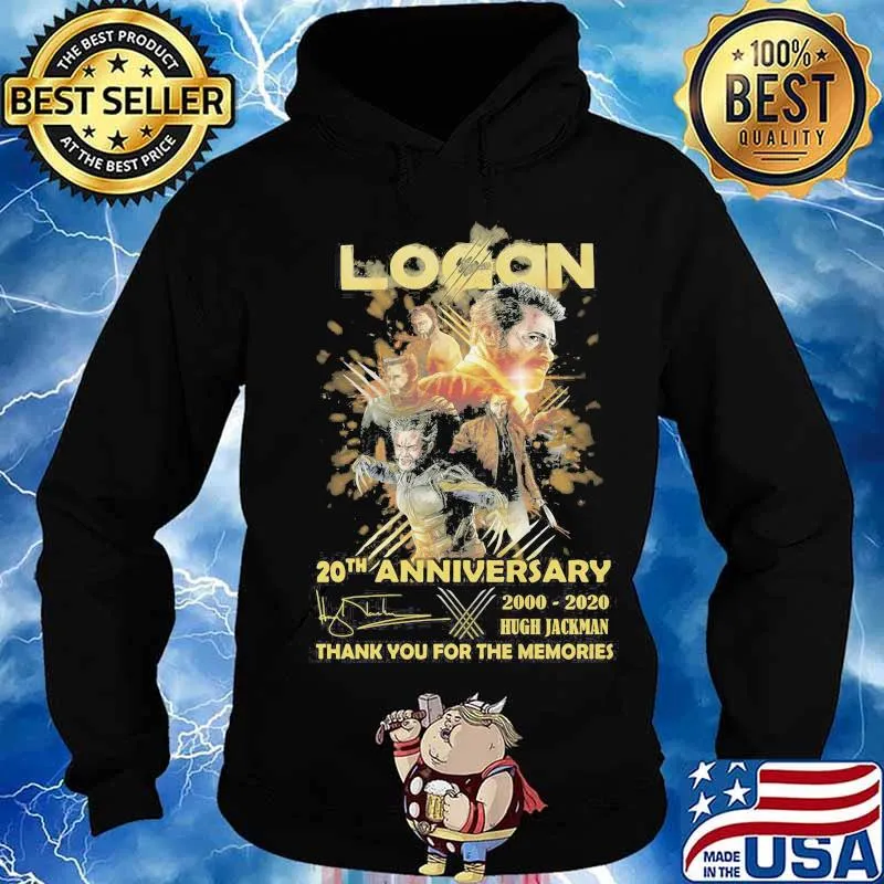Logan 20th anniversary 2000 2020 hugh jackman thank for the memories s Hoodie