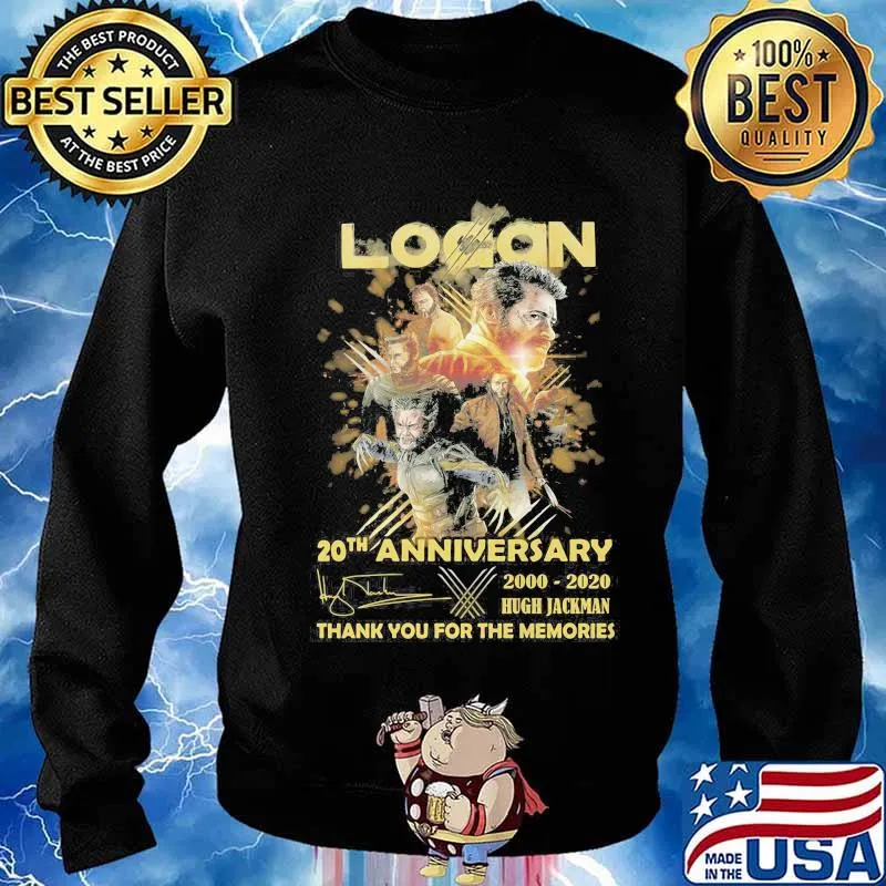 Logan 20th anniversary 2000 2020 hugh jackman thank for the memories s Sweater